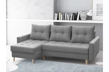 Bodo Divanbäddsoffa 222x140x90 cm - Grå - Möbler - Soffa - Bäddsoffa