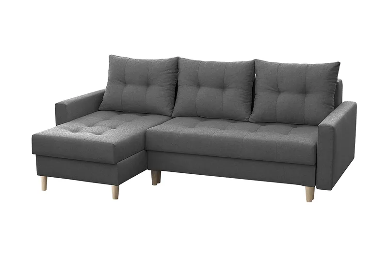 Bodo Divanbäddsoffa 222x140x90 cm - Mörkgrå - Möbler - Soffa - Bäddsoffa