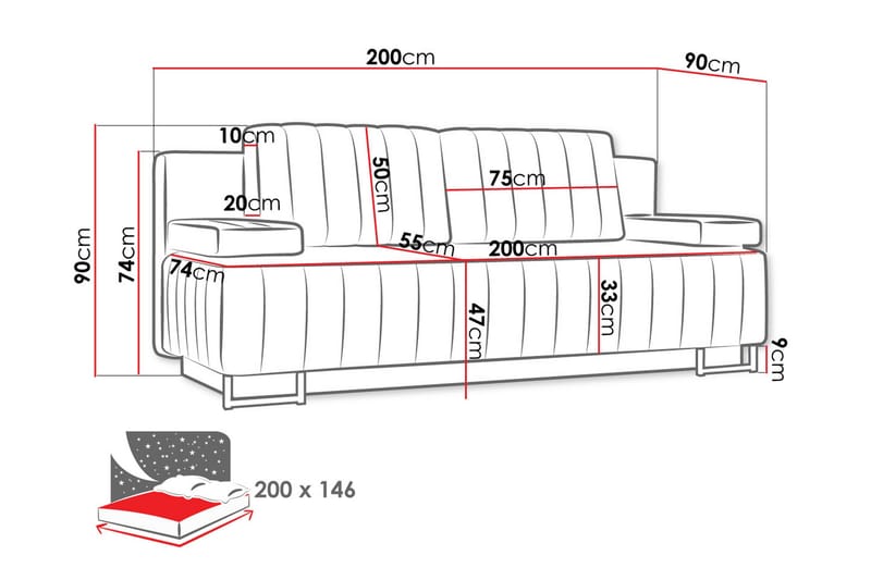 Bonsall Bäddsoffa - Lex 7 - Möbler - Soffa - Bäddsoffa