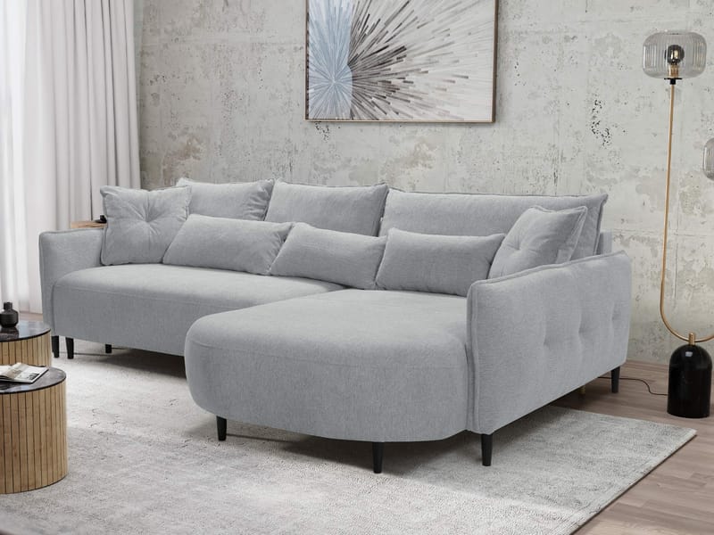 Bornalle 3-sits Bäddsoffa med divan - grå - Möbler - Soffa - Bäddsoffa