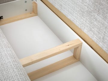 Bornalle 3-sits Bäddsoffa med divan - Marbella 02 (ljusgrå) - Möbler - Soffa - Bäddsoffa