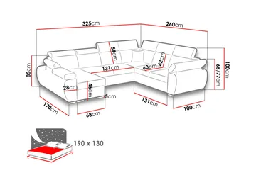 Boston Hörnsoffa Vänster - Brun - Möbler - Soffa - Bäddsoffa