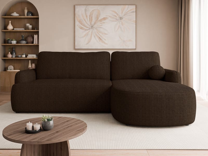 Branrel 3-sits Soffa med divan - brun - Möbler - Soffa - Bäddsoffa