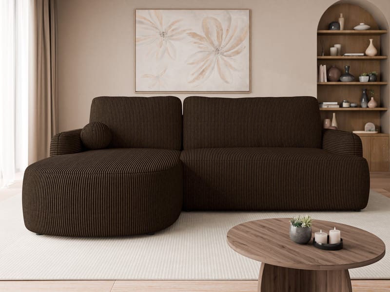 Branrel 3-sits Soffa med divan - brun - Möbler - Soffa - Bäddsoffa