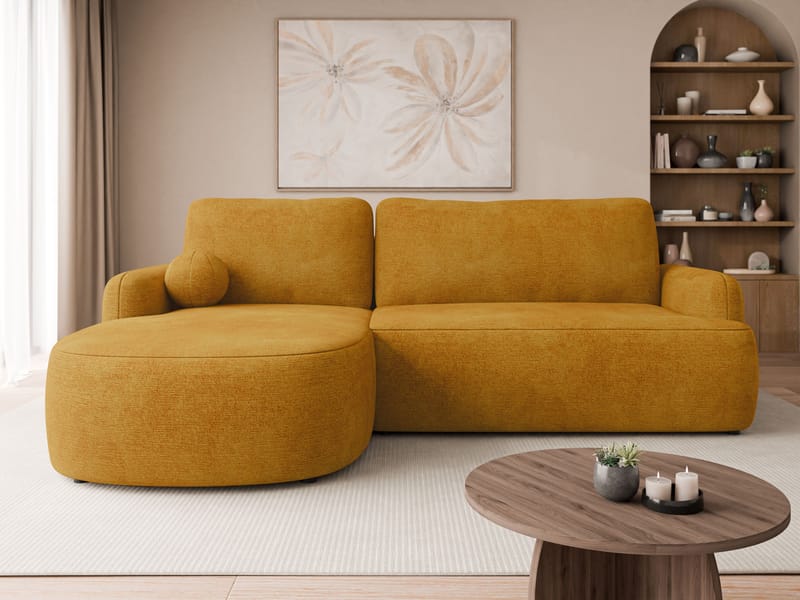 Branrel 3-sits Soffa med divan - gul - Möbler - Soffa - Bäddsoffa