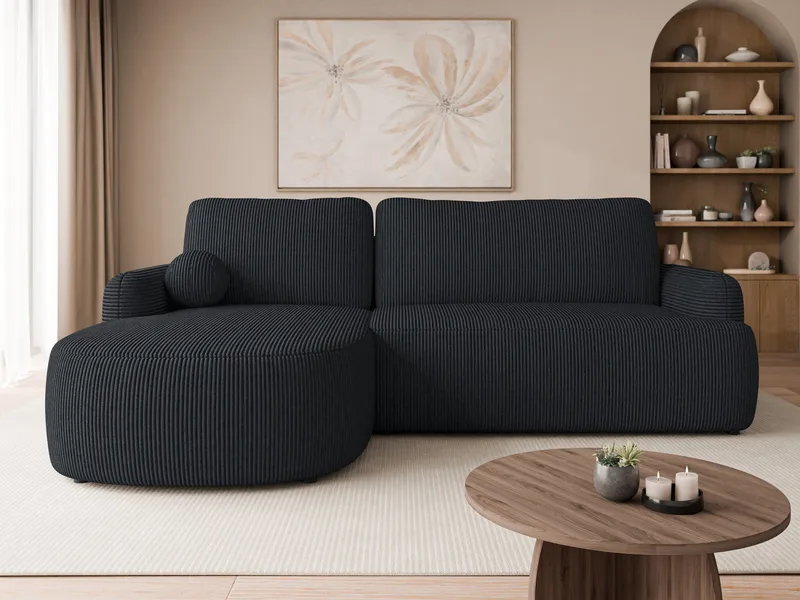 Branrel 3-sits Soffa med divan - svart - Möbler - Soffa - Bäddsoffa