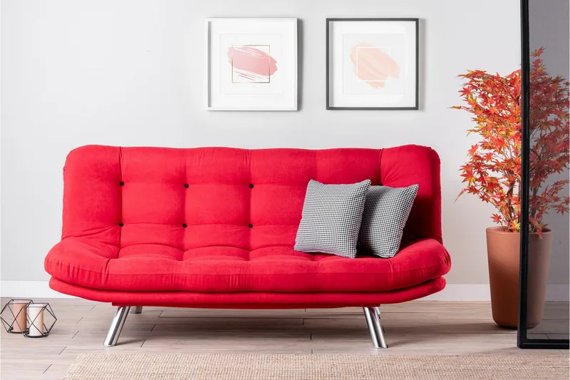 Breana Bäddsoffa 3-sits - Röd - Möbler - Soffa - Bäddsoffa
