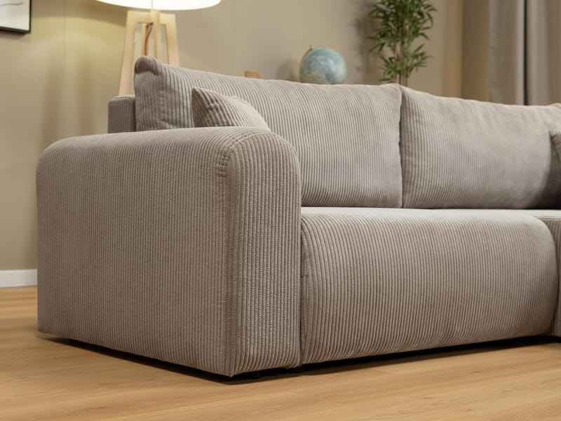 Brenor Bäddsoffa med Divan 3-sits - Ljusgrå - Möbler - Soffa - Bäddsoffa