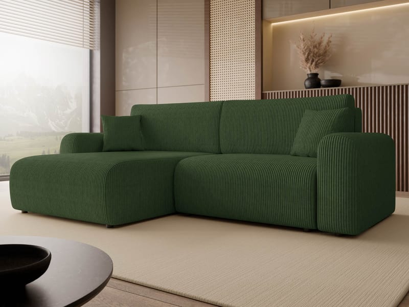 Brenor Bäddsoffa med Divan 3-sits - Mörkgrön - Möbler - Soffa - Bäddsoffa