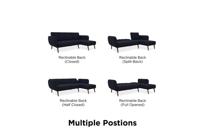 Brittany Divanbäddsoffa Marinblå - Novogratz - Möbler - Soffa - Bäddsoffa