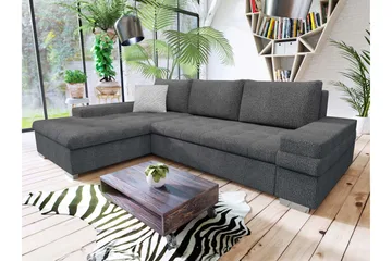 Bunty Bäddsoffa med Divan 3-sits - Mörkgrå/Ljusgrå - Möbler - Soffa - Bäddsoffa