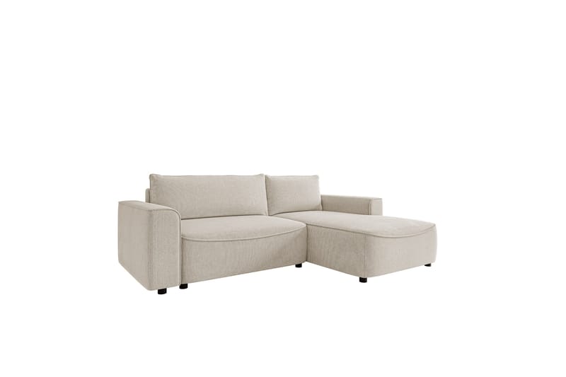 Burketown Bäddsoffa med Divan 3-sits i Sammet - Beige - Möbler - Soffa - Bäddsoffa