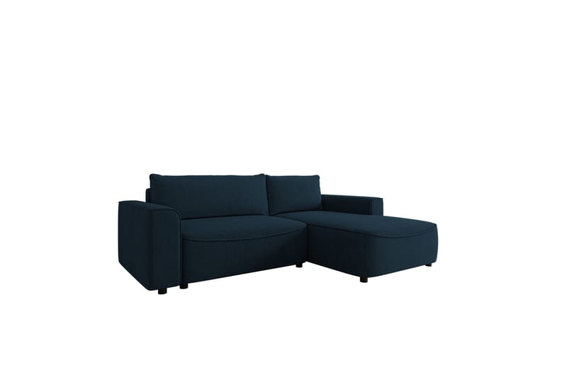 Burketown Bäddsoffa med Divan 3-sits i Sammet - Blå - Möbler - Soffa - Bäddsoffa