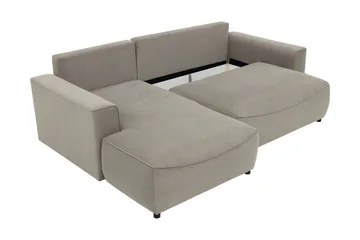 Burketown Bäddsoffa med Divan 3-sits i Sammet - Brun - Möbler - Soffa - Bäddsoffa
