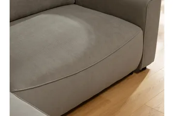 Burketown Bäddsoffa med Divan 3-sits i Sammet - Grå - Möbler - Soffa - Bäddsoffa