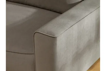 Burketown Bäddsoffa med Divan 3-sits i Sammet - Grå - Möbler - Soffa - Bäddsoffa