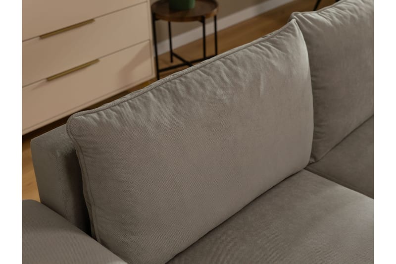 Burketown Bäddsoffa med Divan 3-sits i Sammet - Grå - Möbler - Soffa - Bäddsoffa