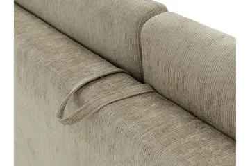 Busness Bäddsoffa med Divan 3-sits i Plysch - Beige - Möbler - Soffa - Bäddsoffa
