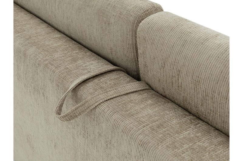 Busness Bäddsoffa med Divan 3-sits i Plysch - Beige - Möbler - Soffa - Bäddsoffa