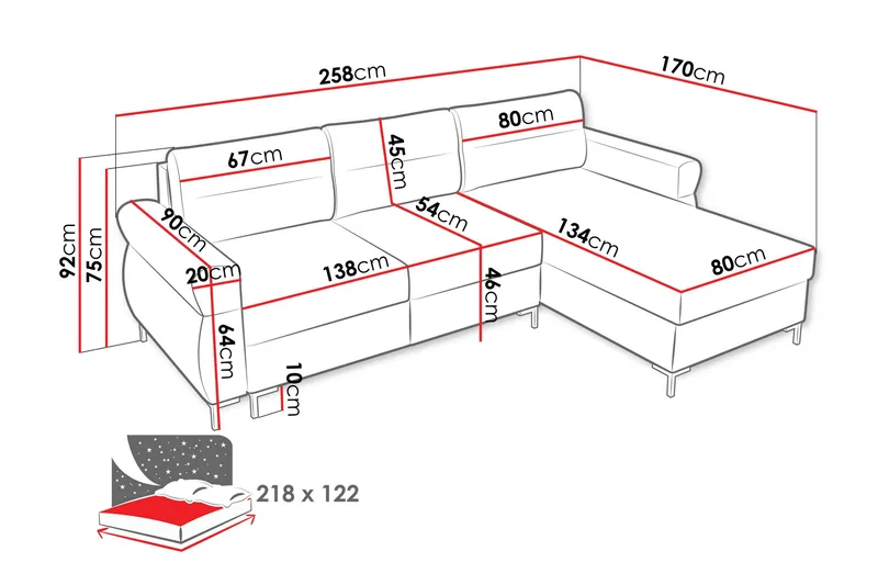 Busness Bäddsoffa med Divan 3-sits i Plysch - Beige - Möbler - Soffa - Bäddsoffa