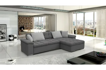 Camior Bäddsoffa m. Divan Förvaring 3-sits 227x129 - Grå - Möbler - Soffa - Bäddsoffa
