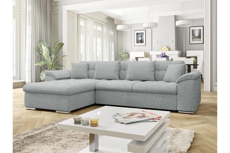 Camior Bäddsoffa med Divan 3-sits - Grå - Möbler - Soffa - Bäddsoffa