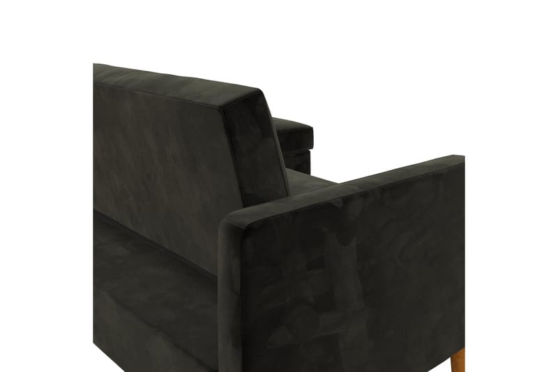 Celine 3-sits Divanbäddsoffa Sammet/Svart - Dorel Home - Möbler - Soffa - Bäddsoffa - Bäddsoffa divan