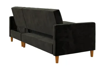 Celine 3-sits Divanbäddsoffa Sammet/Svart - Dorel Home - Möbler - Soffa - Bäddsoffa - Bäddsoffa divan
