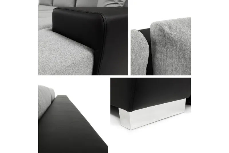 Cerys Bäddsoffa m. Divan 3-sits - Grå/Beige - Möbler - Soffa - Bäddsoffa