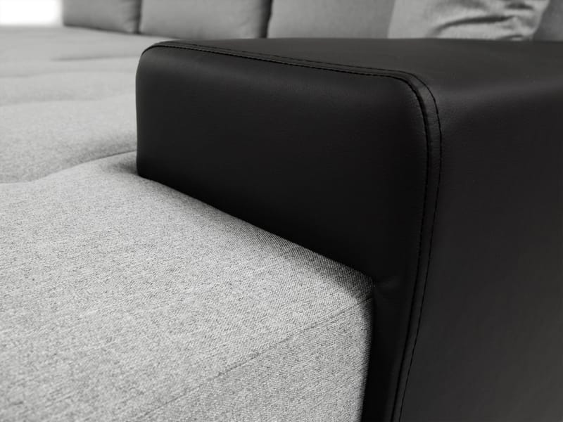 Cerys Bäddsoffa med Divan 4-sits - Grå - Möbler - Soffa - Bäddsoffa