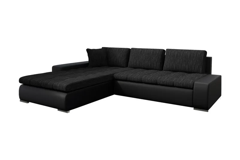 Cerys Bäddsoffa med Divan Vändbar, Svart