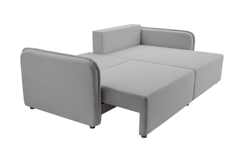 Chandru Bäddsoffa med Divan 3-sits i Plysch - Grå - Möbler - Soffa - Bäddsoffa
