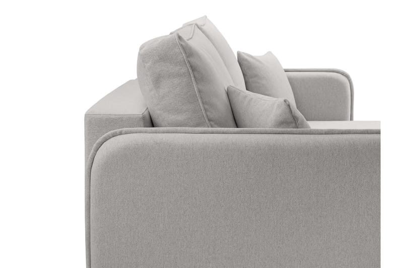 Chandru Bäddsoffa med Divan 3-sits i Plysch - Grå - Möbler - Soffa - Bäddsoffa