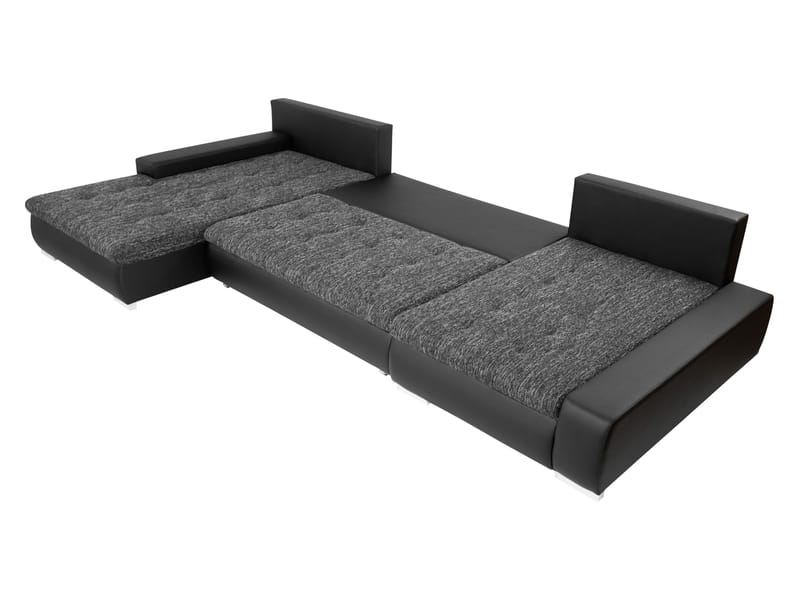 Cillo 5-sits U-formad bäddsoffa med dubbeldivan - grå - Möbler - Soffa - Bäddsoffa