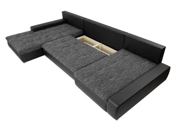 Cillo 5-sits U-formad bäddsoffa med dubbeldivan - grå - Möbler - Soffa - Bäddsoffa