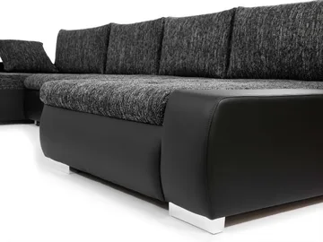 Cillo 5-sits U-formad bäddsoffa med dubbeldivan - vit - Möbler - Soffa - Bäddsoffa