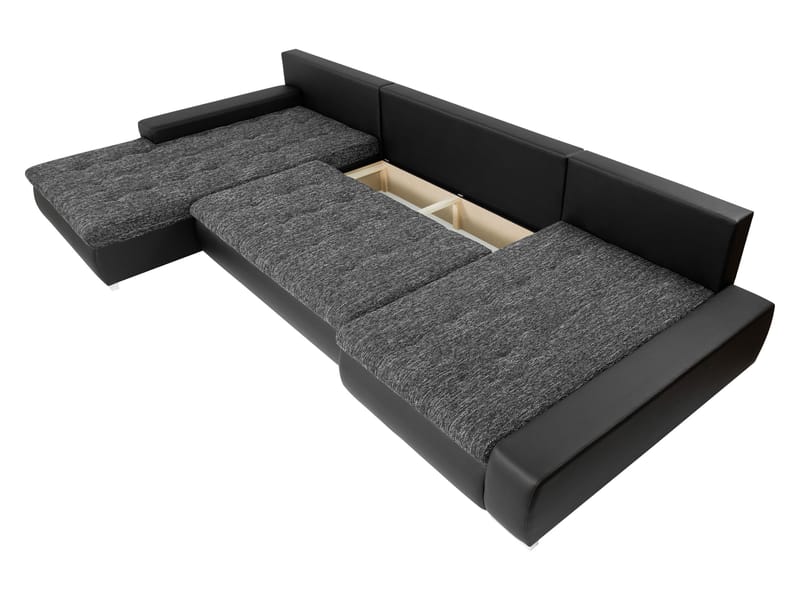 Cillo 5-sits U-formad bäddsoffa med dubbeldivan - vit - Möbler - Soffa - Bäddsoffa