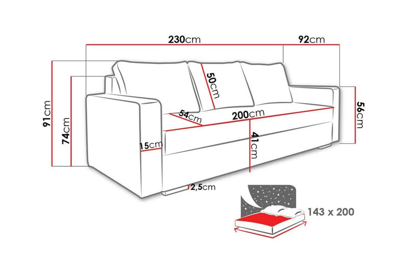 Clarina 3-sits Bäddsoffa Green - Möbler - Soffa - Bäddsoffa