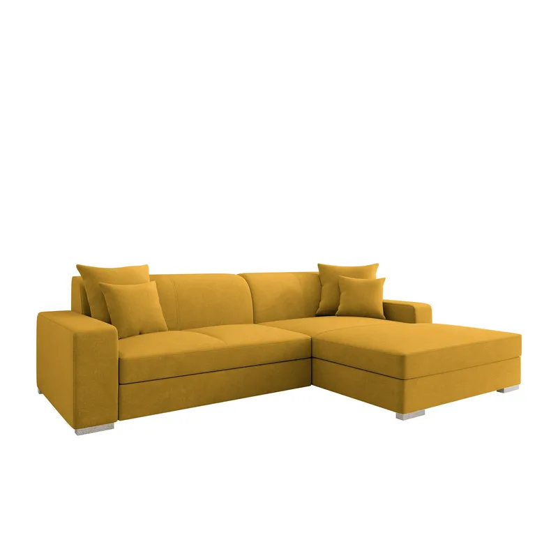 Corvik 3-sits Bäddsoffa med divan och förvaring, gul