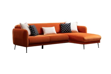 Crivaro Bäddsoffa med Divan Höger - Orange - Möbler - Soffa - Bäddsoffa