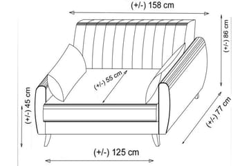 Dalima Bäddsoffa 2-sits - Röd - Möbler - Soffa - Bäddsoffa