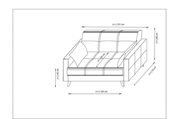 Darcia Bäddsoffa 2-sits - Mörkgrå - Möbler - Soffa - Bäddsoffa