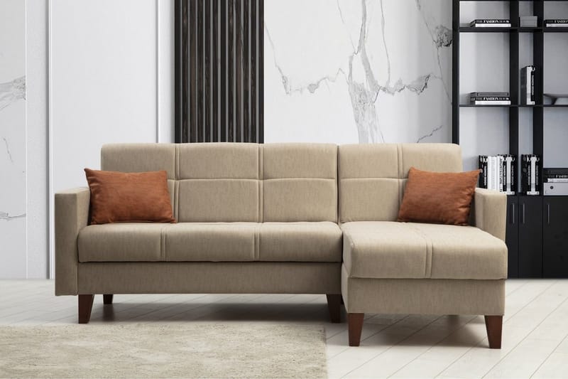 Darcia Bäddsoffa m. Divan 3-sits - Beige - Möbler - Soffa - Bäddsoffa