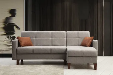 Darcia Bäddsoffa m. Divan 3-sits - Ljusgrå - Möbler - Soffa - Bäddsoffa