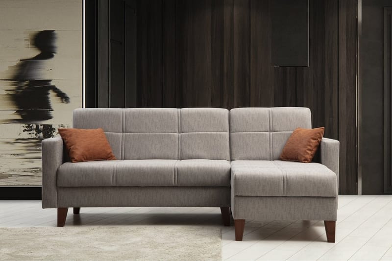 Darcia Bäddsoffa m. Divan 3-sits - Ljusgrå - Möbler - Soffa - Bäddsoffa
