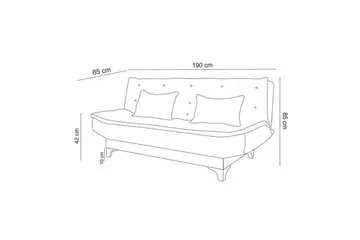 Defiglio 3-sits Bäddsoffa - Grå - Möbler - Soffa - Bäddsoffa