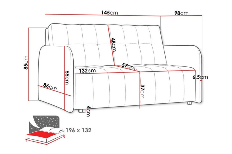 Denegal 2-sits Bäddsoffa - Möbler - Soffa - Bäddsoffa