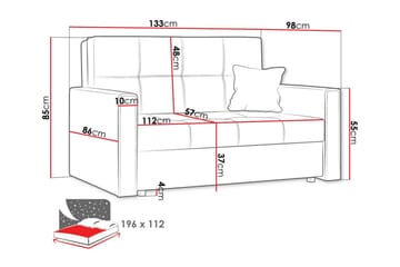 Denegal 2-sits Bäddsoffa - Möbler - Soffa - Bäddsoffa