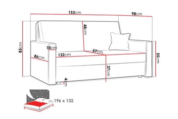 Denegal 2-sits liten bäddsoffa i Manchester - Blå - Möbler - Soffa - Bäddsoffa