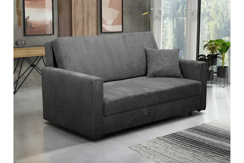 Denegal 2-sits liten bäddsoffa i Manchester - Grå - Möbler - Soffa - Bäddsoffa